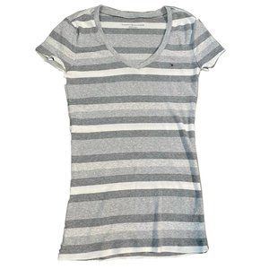 Fitted Multi-Gray Striped Shirt - Tommy Hilfiger